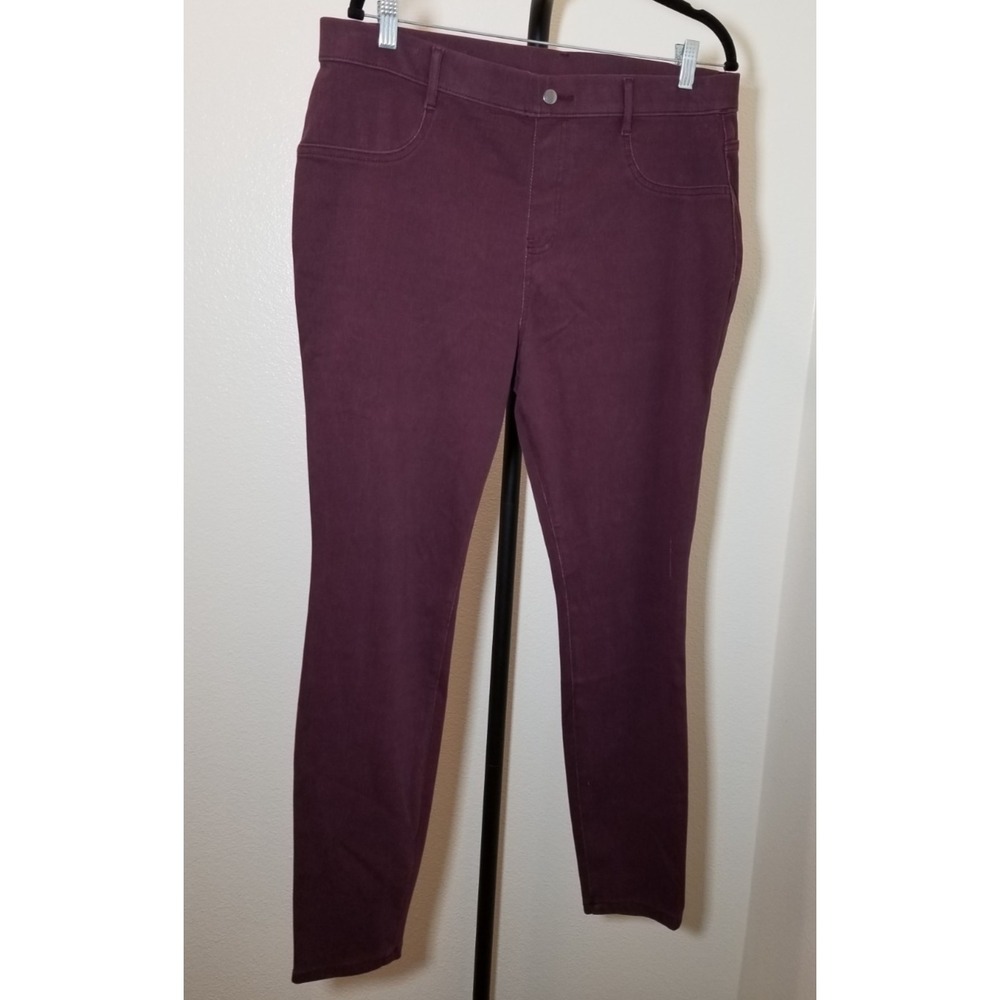 Time and Tru Womens Sz XXL Skinny Jeans Wine Retro Minimalist City Boho NWOT